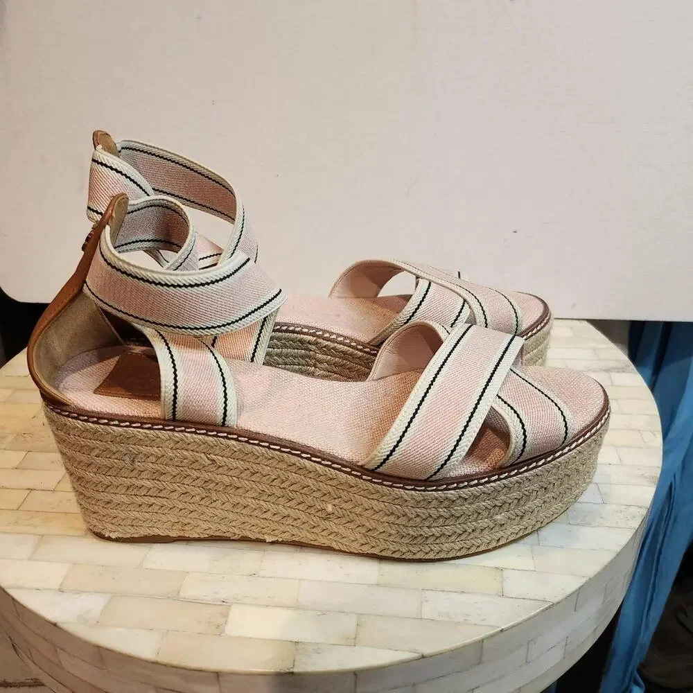 Tory Burch Frieda Espadrille Wedge Sandals